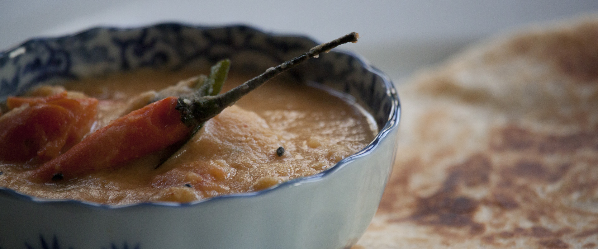 Dhal Curry With Paratha Bread